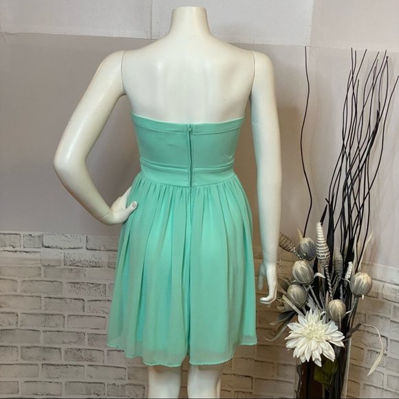 Guess Strapless Mint Mini Dress - Picture 6 of 11